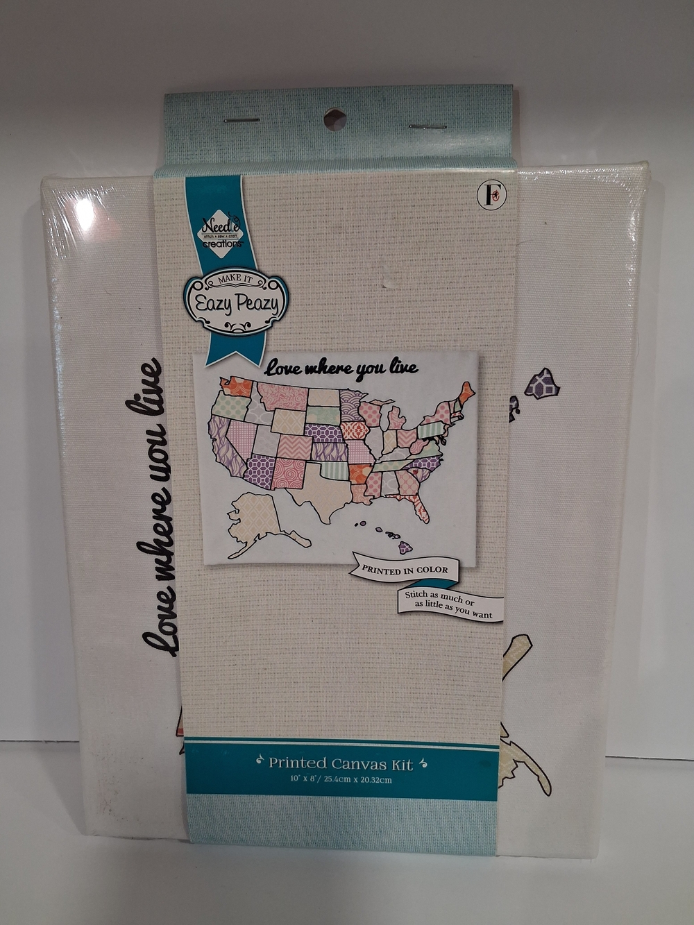 Eazy Peazy Printed Canvas Kit - Love Where You Live (Multicolor)